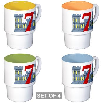 7ESB - M01 - 03 - 7th Engineer Support Battalion - Stackable Mug Set (4 mugs) - Click Image to Close